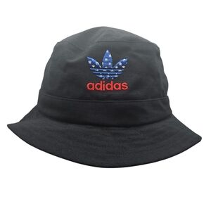 Adidas Unisex Patriotic Embroidered Logo Cotton Washed Bucket Hat